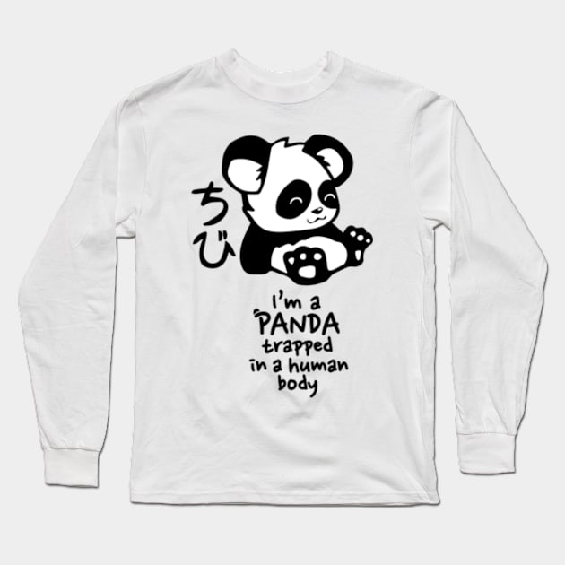 CARTOON PANDA Long Sleeve T-Shirt by irvtolles